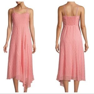 Rebecca Taylor Polished Dot Embroidered Midi Dress